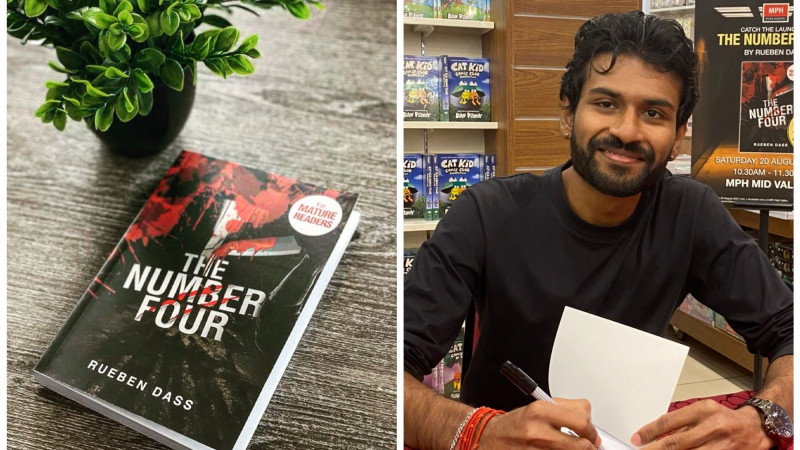 Double joy for author, celebrating his first published work and returning home for Deepavali