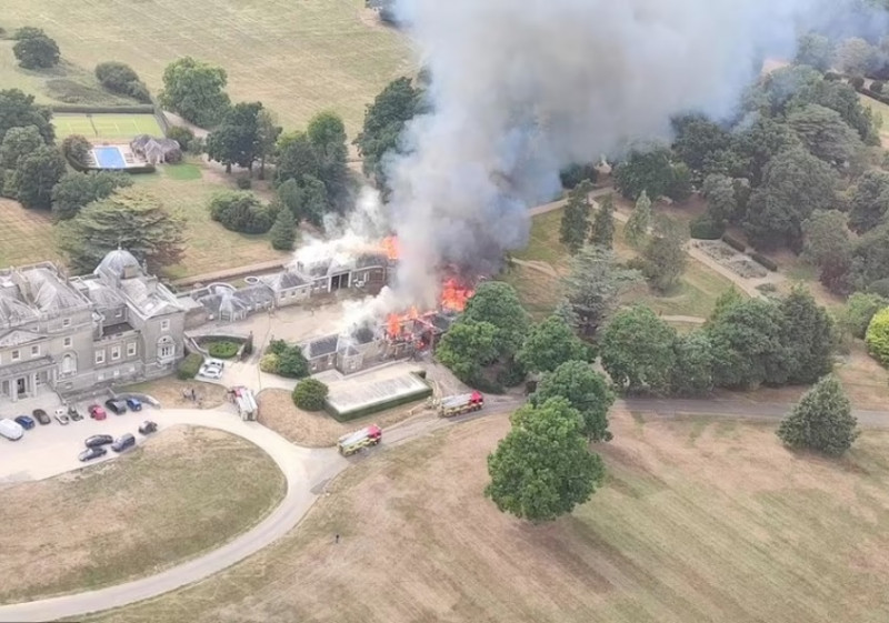 Netflix’s Bridgerton set catches fire, quite literally