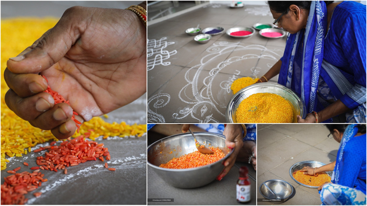 Rangoli are traditionally made by girls or women, although men and boys can create them as well. – Syeda Imran/The Vibes pic