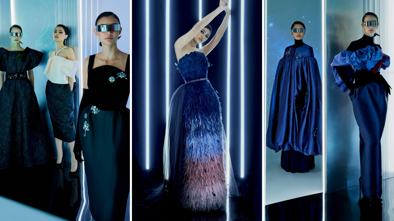 Designer Lee Khoon Hooi puts together a collection of galactic and celestial looks for Fall 2021. — pic courtesy of Khoon Hooi