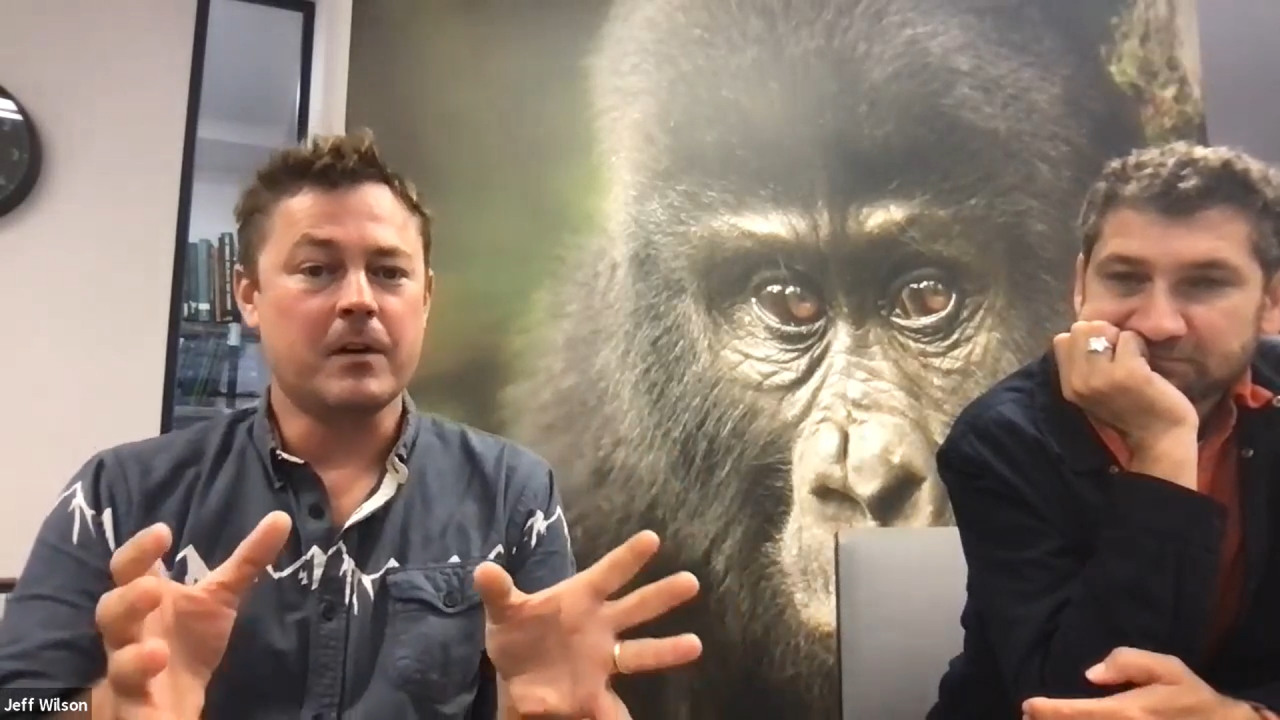 Producers Jeff Wilson (L) and Joe Loncraine speaking to The Vibes. According to Wilson, advanced camera technology has largely helped in the making of The Mating Game. – Zoom screengrab