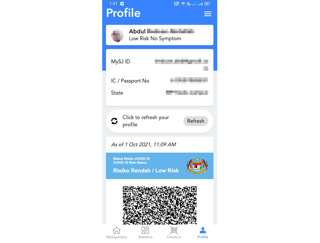 Retiree Abdul says he is perplexed by the Health Ministry’s lack of action as the service provider could simply unlink a mobile number from its previous owner as soon as it changes hands. – Screengrab, October 20, 2021
