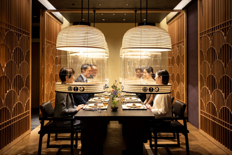 In Japan, a restaurant is turning Covid protection into a new dining experience
