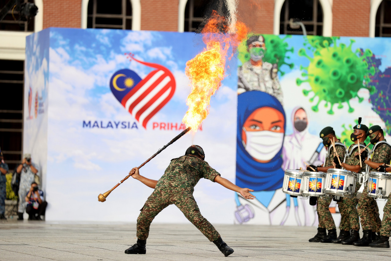 The August 31 Merdeka Day celebration was held in a lively manner with various shows. Though there were no attendees due to the MCO, celebrations continued in new-normal fashion. – Information Department Pic, September 16, 2021