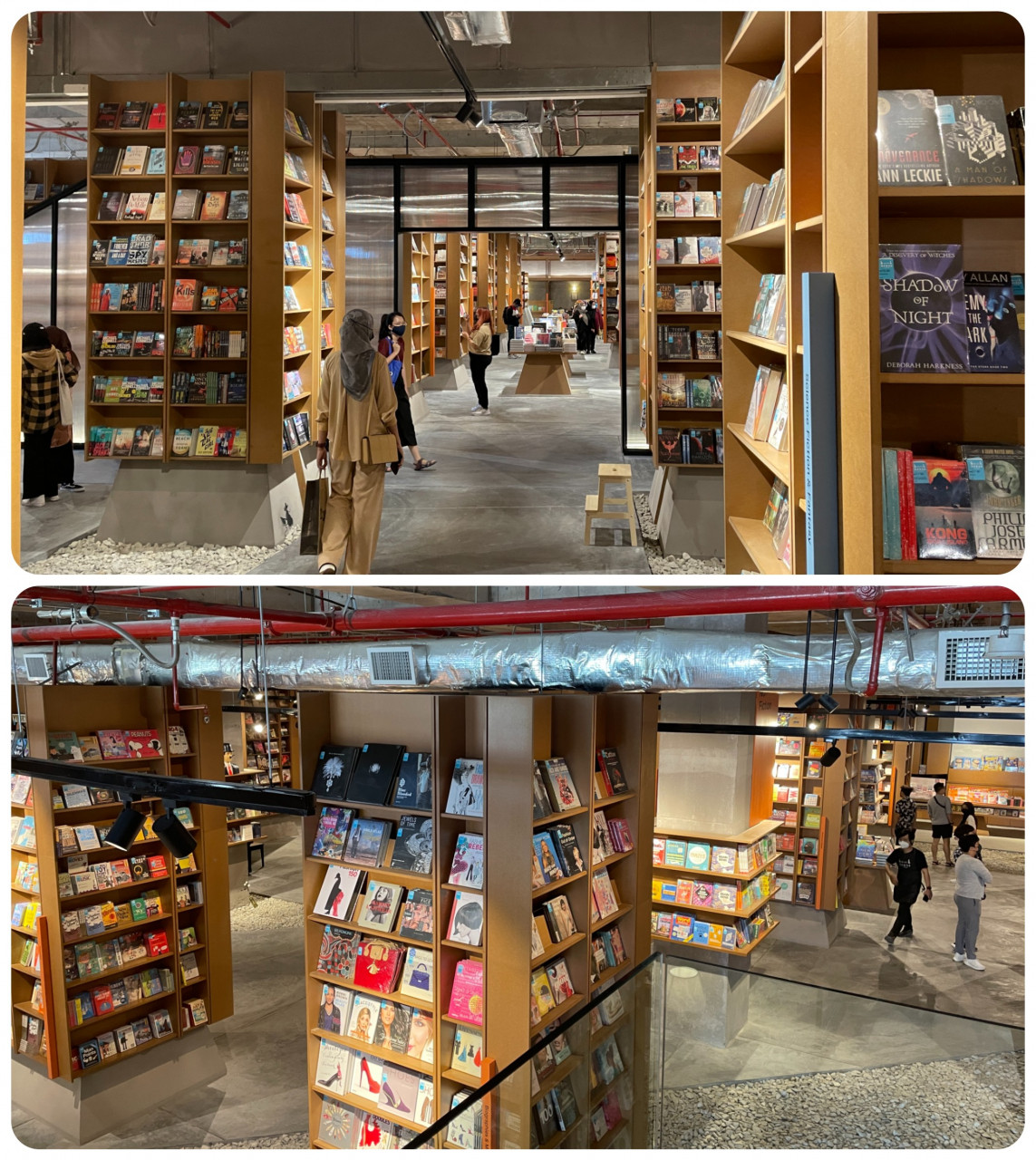 The avenues for walking are wide and there are foot stools aplenty in case you need to climb up and get a book you've been after. Staff will be there to help too. – Haikal Fernandez pic