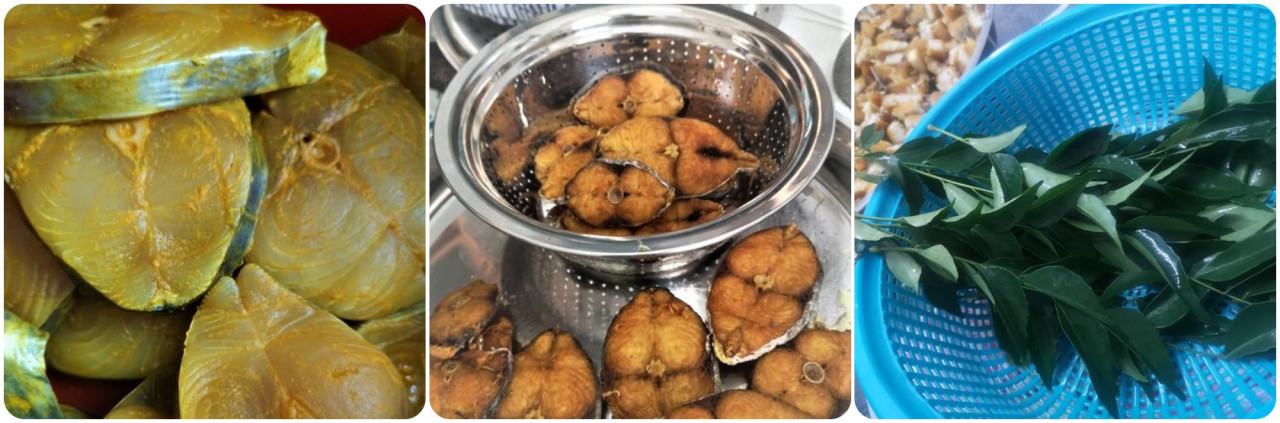Tenggiri fish marinated in salt and turmeric; the fish is fried after being marinated; fresh ingredients like curry leaves, garlic, and various spices are important components added to create Mabel’s Pickles. – Pic courtesy of Tastyworks