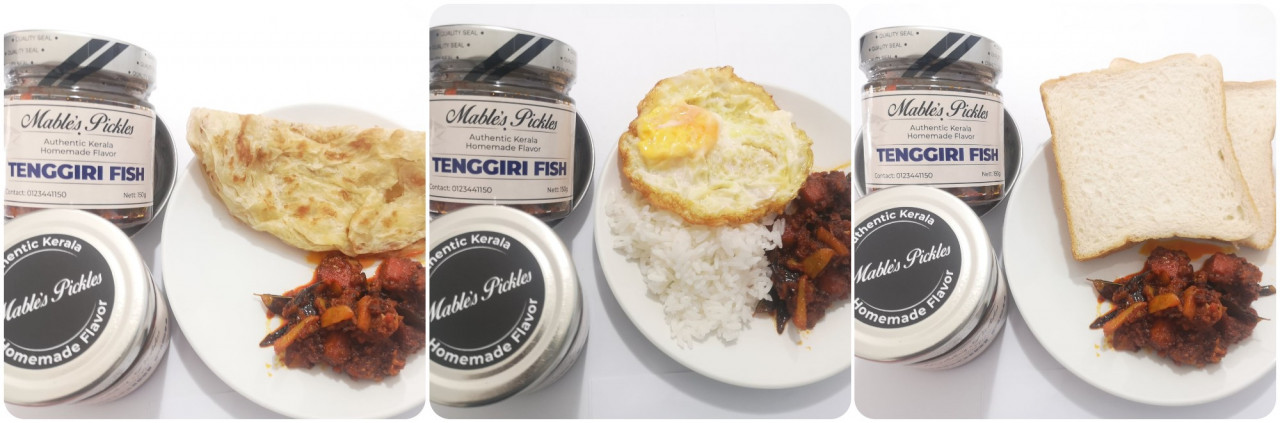 Mable’s Pickles goes well with every staple such as steamed rice, white bread, roti canai, all varieties of thosai, idli, naan bread, and chapatti. It can also be eaten with cracker biscuits as a quick snack. – Pic courtesy of Tastyworks
