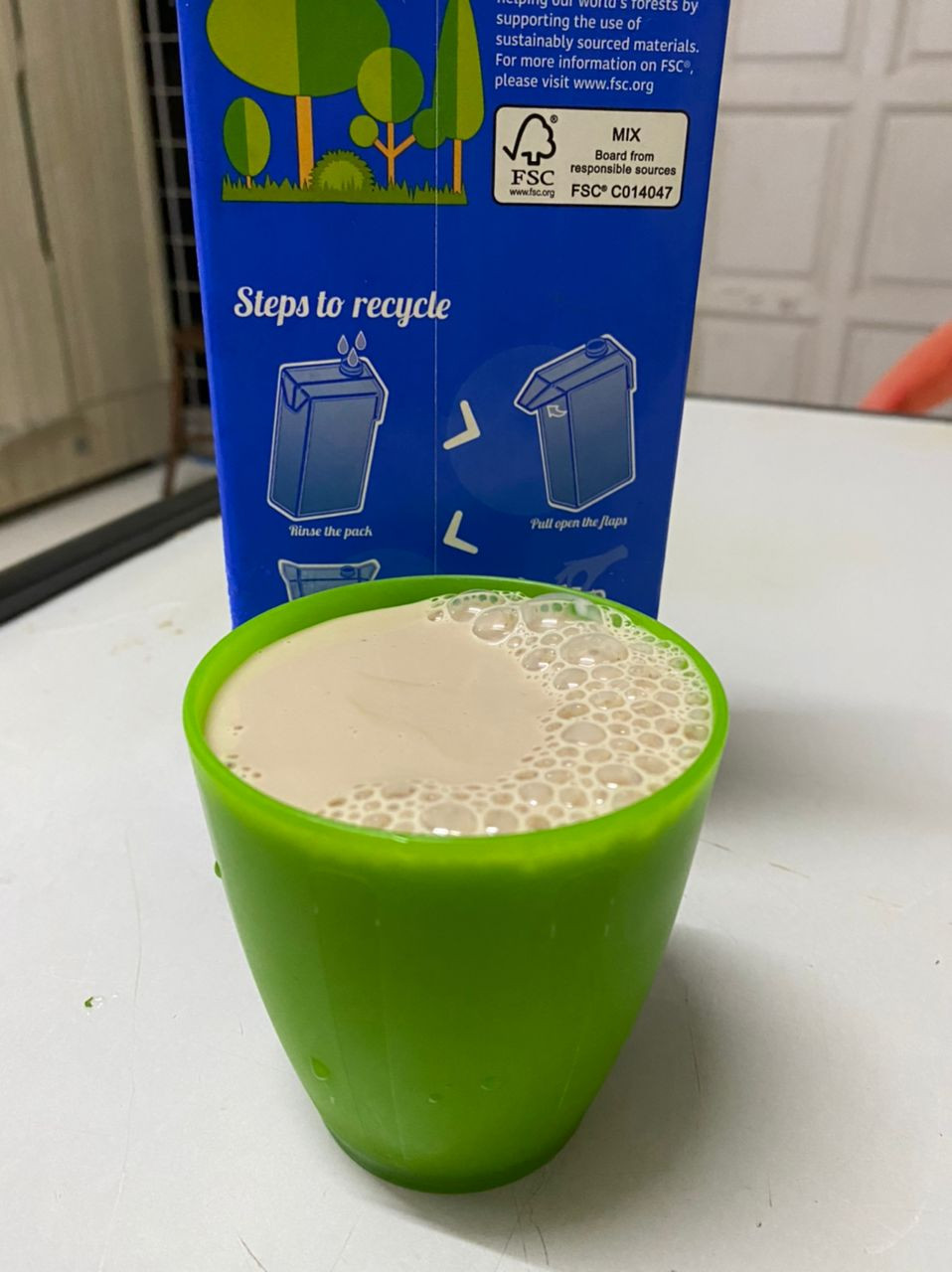 Smoothies are packed in used tetra pak boxes, which are cleaned, sterilised and heated before being filled. – Green Hero pic, September 27, 2021