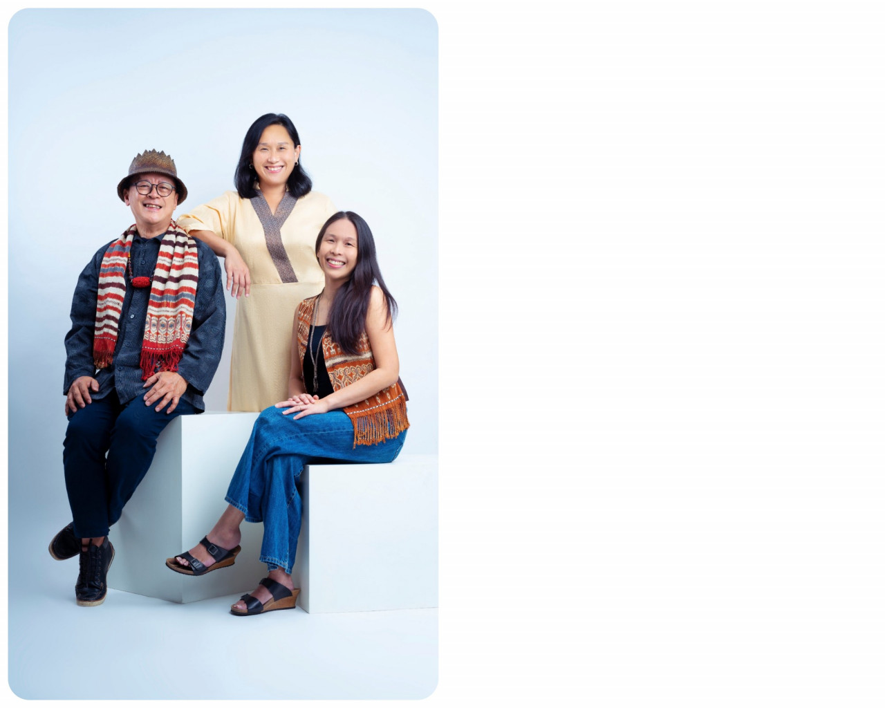 From L-R: The organising committee of the inaugural Tenun Fashion Week, which will be screened online from October 15 to 17. Edric Ong, honorary president, Asean handicraft promotion and development association (Ahpada); Jacqueline Fong, director, Tanoti; and Elaine Chan, honorary secretary-general, Ahpada. – Pic courtesy of Ahpada
