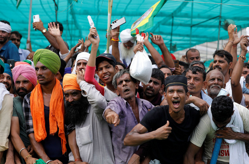India sees biggest-ever farmers’ rally against agriculture laws