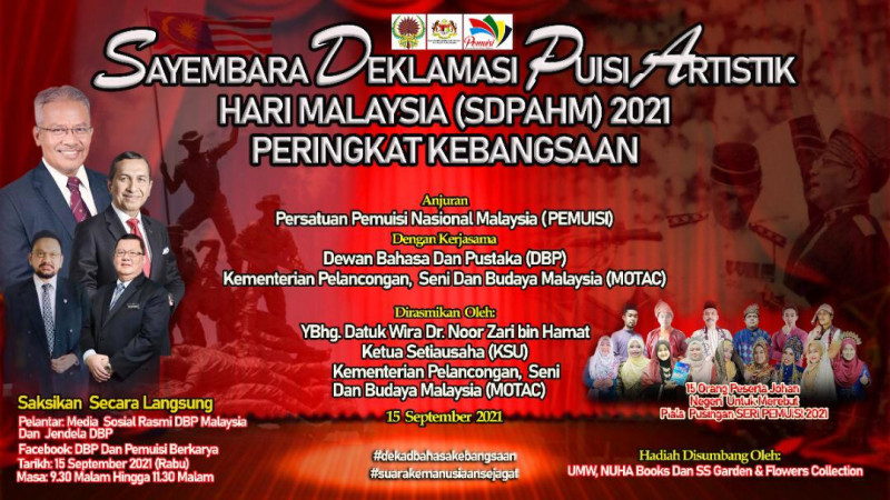 Fifteen participants from around the country take part in Malaysia Day poetry competition