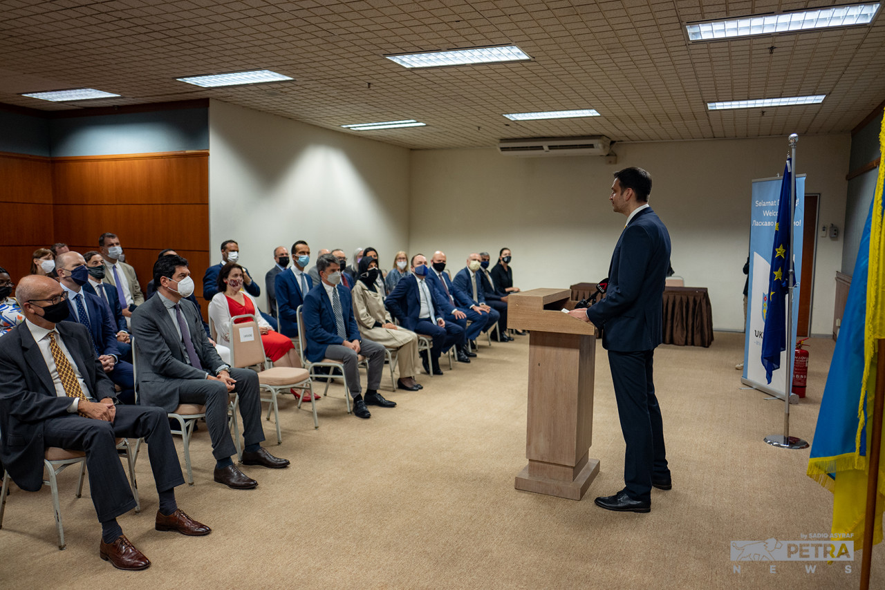 Ukrainian ambassador Olexander Nechytaylo says the world will remember those who are choosing to remain silent or turning a blind eye to the criminal act that is causing a new humanitarian and security crisis of a global magnitude. – SADIQ ASYRAF/The Vibes pic, March 1, 2022