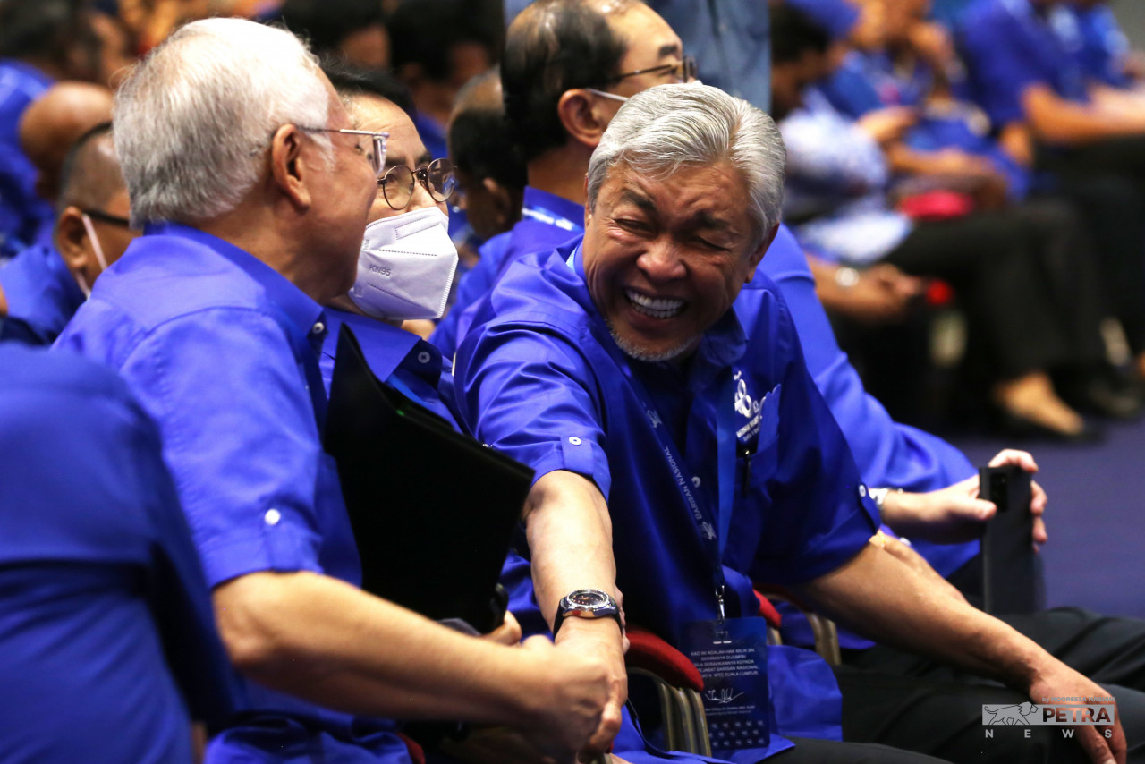 BN chairman Datuk Seri Ahmad Zahid Hamidi and former prime minister Datuk Seri Najib Razak are among Umno leaders pressing for an early GE15. – NOOREEZA HASHIM/The Vibes pic, June 3, 2022