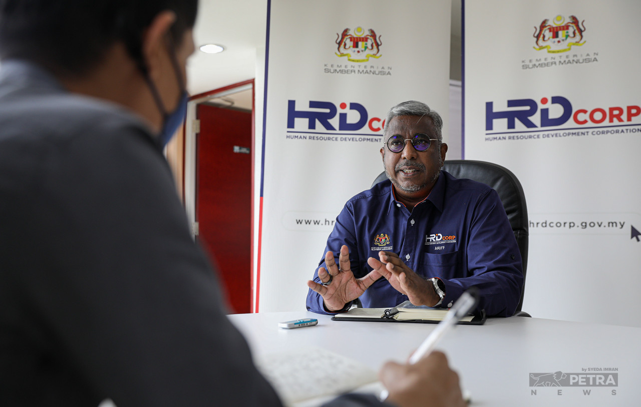 Datuk Ariff Farhan Doss says HRD Corp had handed out some RM160,000 worth of aid to flood victims, but all of this was not from its annual allocation as it was governed by the Pembangunan Sumber Manusia Bhd Act 2001. – SYEDA IMRAN/The Vibes pic, January 9, 2022