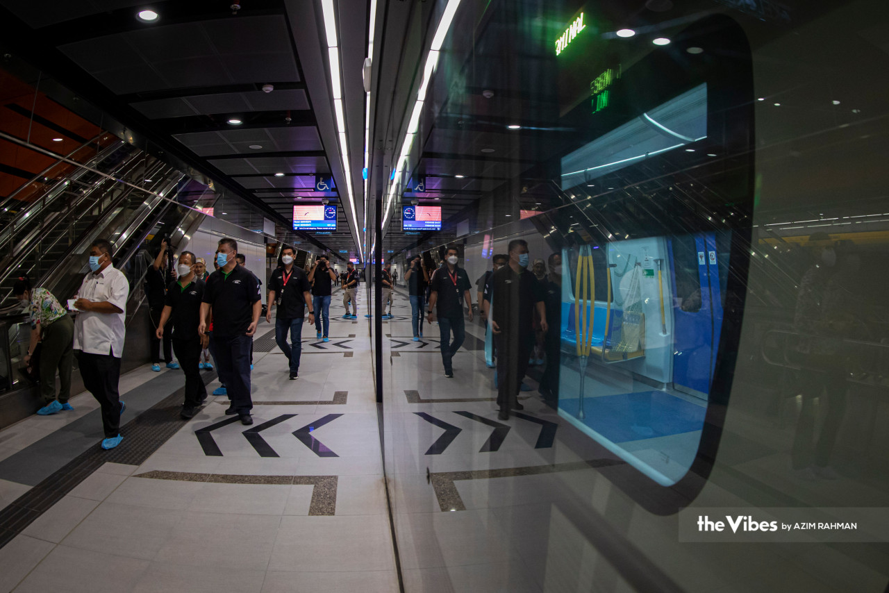 A total of 49 trains will service the Putrajaya MRT line throughout its 36 stations. – AZIM RAHMAN/The Vibes pic, March 15, 2023