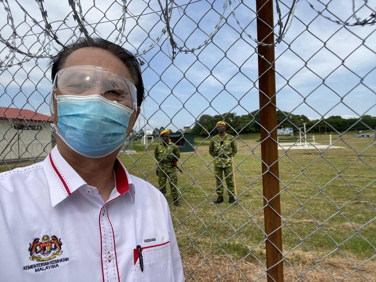 Health Director-General Tan Sri Dr Noor Hisham Abdullah at a PLKN camp in Melaka repurposed as a ‘satellite prison’ for inmates to stay for a minimum of 10 days to facilitate Covid-19 screening. – Twitter pic, February 4, 2021