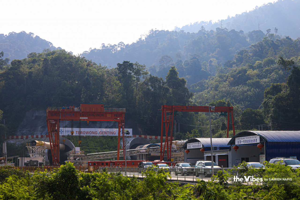 The ECRL project currently faces a tough challenge with the completion of the Genting ECRL tunnel, a 16.39km twin tunnel connecting Bukit Tinggi, Pahang with Gombak, Selangor. – SAIRIEN NAFIS/The Vibes pic, April 12, 2023