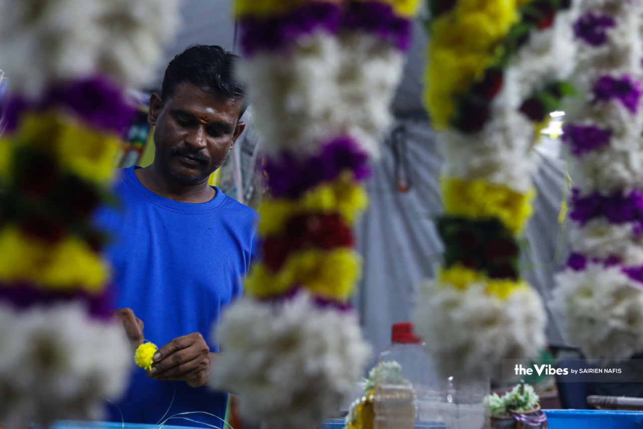 From intricate flower garlands to colourful offerings, the Sri Maha Mariamman Devasthanam temple is awash in beauty and tradition on Tamil New Year. – SAIRIEN NAFIS/The Vibes pic, April 15, 2023