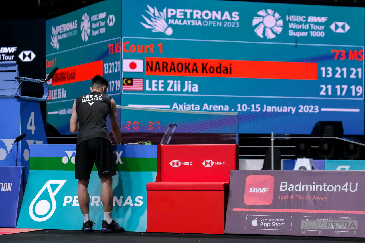 Lee Zii Jia says Kodai Naraoka is a good player and was more patient and defensive than he was. – ABDUL RAZAK LATIF/The Vibes pic, January 11, 2023