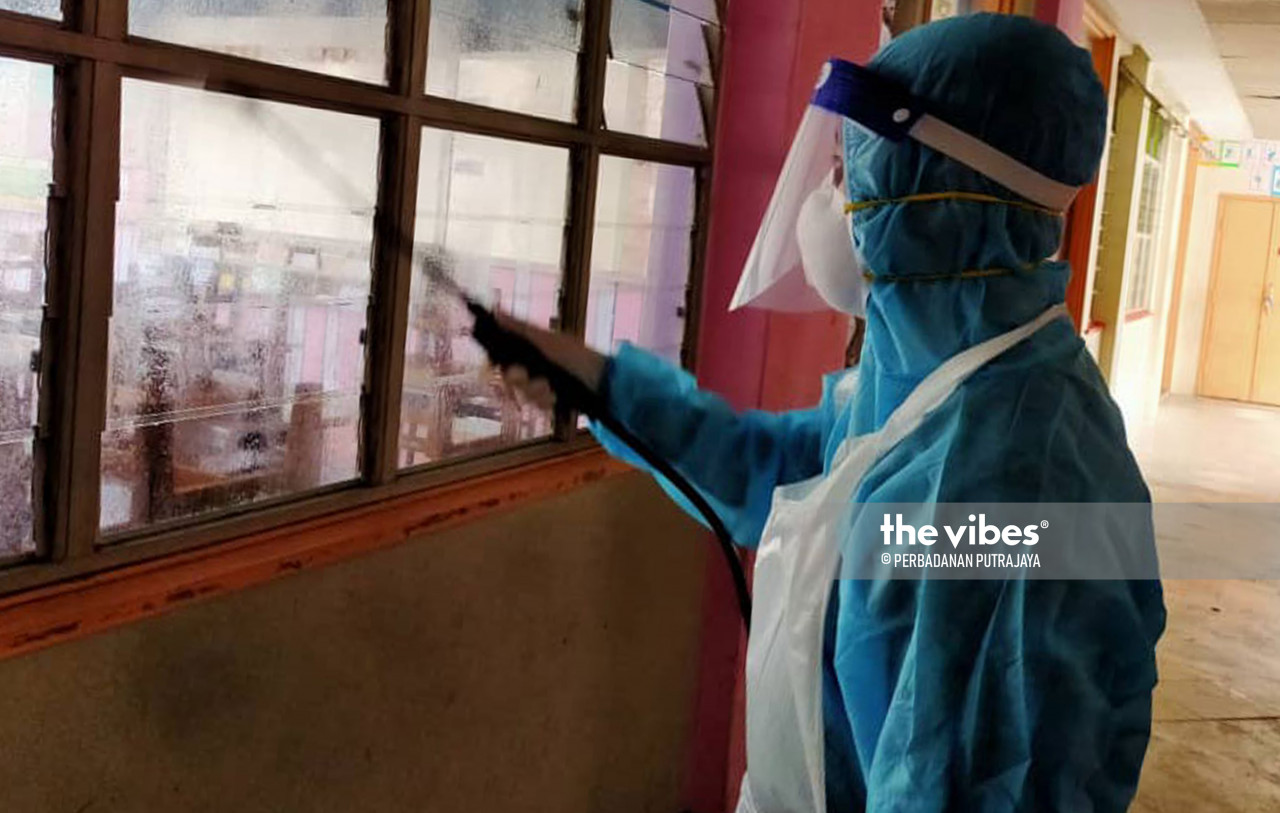 Under new Covid-19 guidelines from the Education Ministry, sanitisation is a must after a new case is detected, and each school must get advice from district health authorities on the need for disinfection. – The Vibes file pic, February 18, 2021