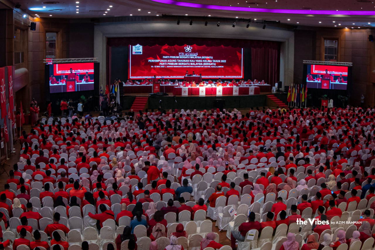 A view of the 5th Bersatu annual general assembly today in Kuala Lumpur. – AZIM RAHMAN/The Vibes pic, March 12, 2023
