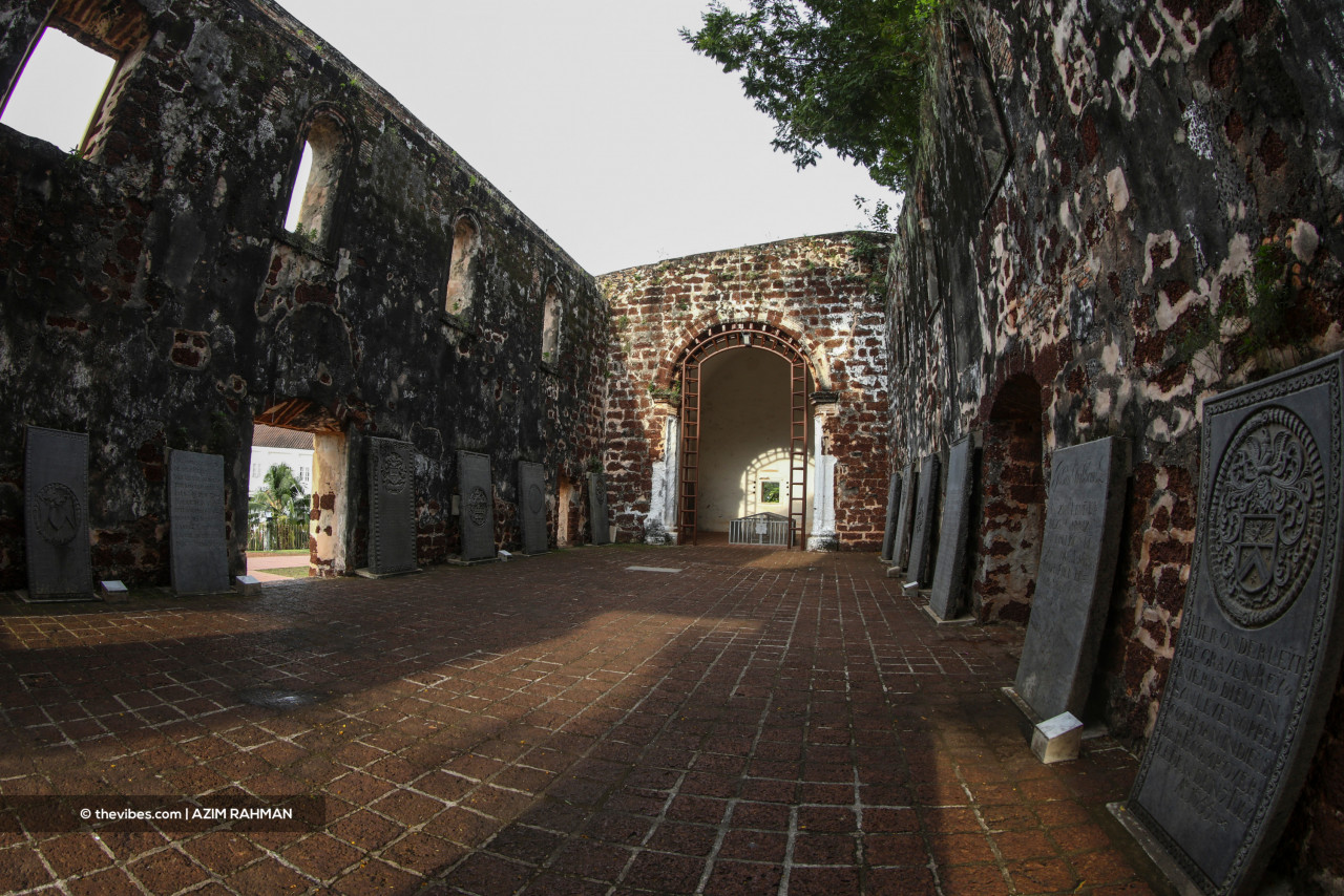 Built in the 16th century, the St Paul’s Church is the oldest church structure in Southeast Asia. It was badly damaged after the Dutch conquered Melaka from Portuguese hands in 1641 and this is the remains of the interior. – The Vibes file pic, August 22, 2022