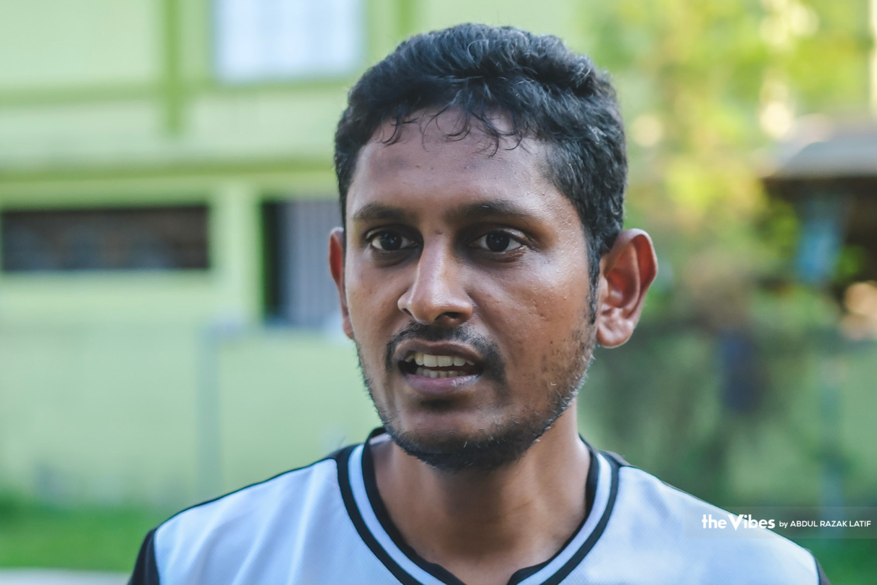 M. Vignes is eager for the cricket nets to be erected so that his 11-year-old son, Nitesh, who has recently shown an interest in the sport, can continue to practise in a risk-free setting. – ABDUL RAZAK LATIF/The Vibes pic, June 17, 2023