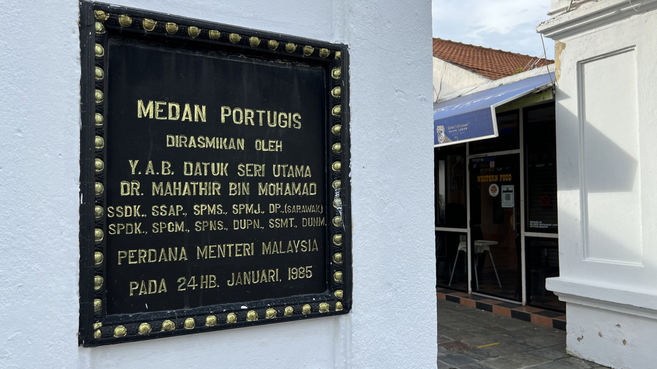 The plaque commemorating the launch of the Portuguese Square is one example of an insincere move to ‘help’ minorities, says Martin. – LANCELOT THESEIRA/The Vibes pic, November 19, 2021