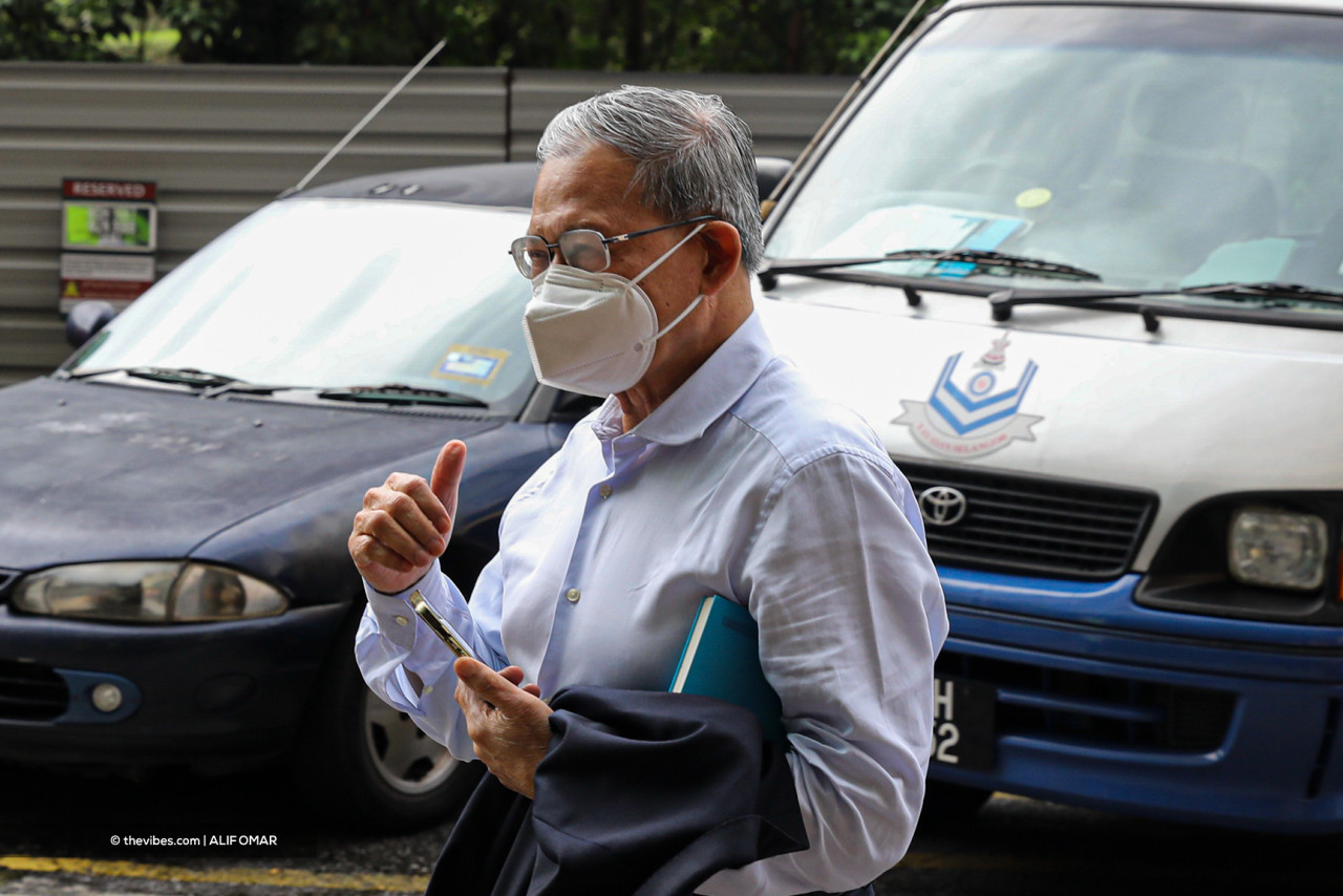 Datuk Seri Mustapa Mohamed at the PH headquarters in Petaling Jaya today. – ALIF OMAR/The Vibes pic, August 16, 2021