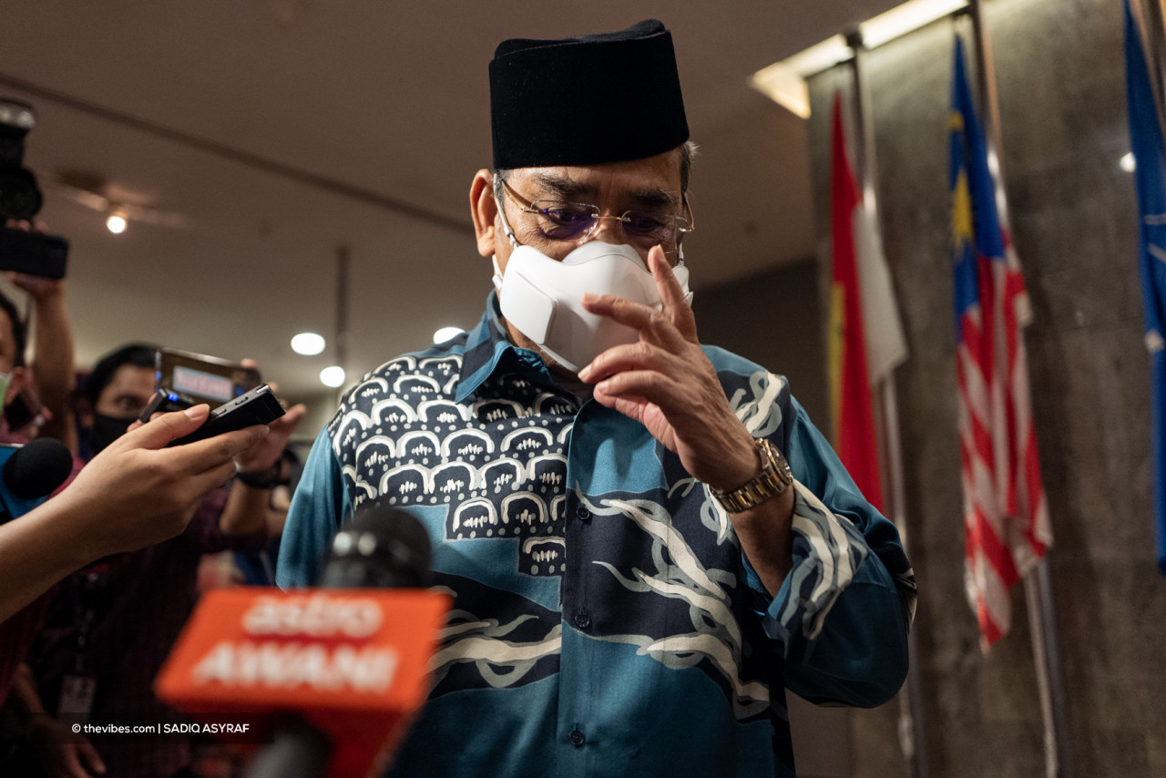 Datuk Seri Tajuddin Abdul Rahman says political cooperation with other parties, such as Bersatu and PAS, is currently under way. – SADIQ ASYRAF/The Vibes pic, August 17, 2021
