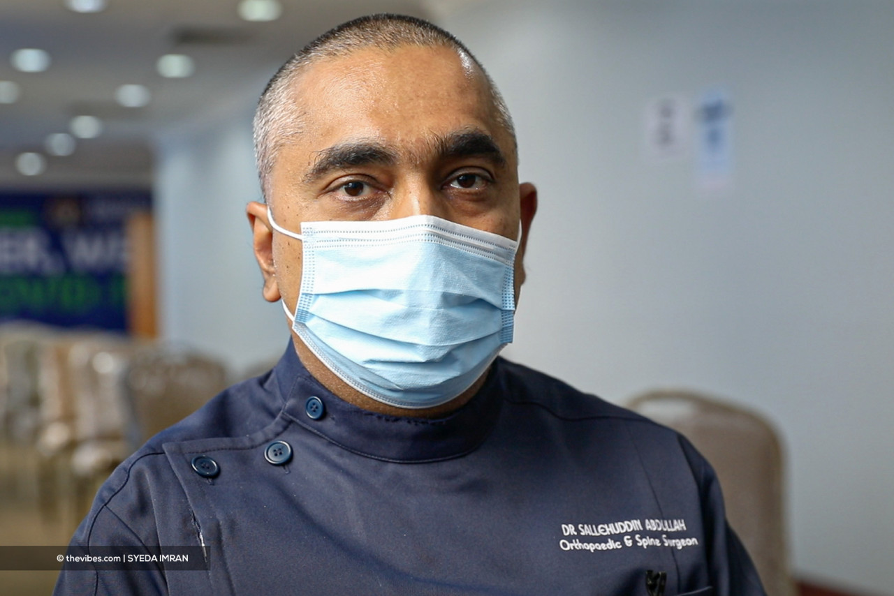 Understanding from the government is what Pusrawi Hospital personnel need, says orthopaedic and spinal surgeon Dr Sallehuddin Abdullah, as well as recognition that private hospitals are doing their best. – SYEDA IMRAN/The Vibes pic, July 21, 2021
