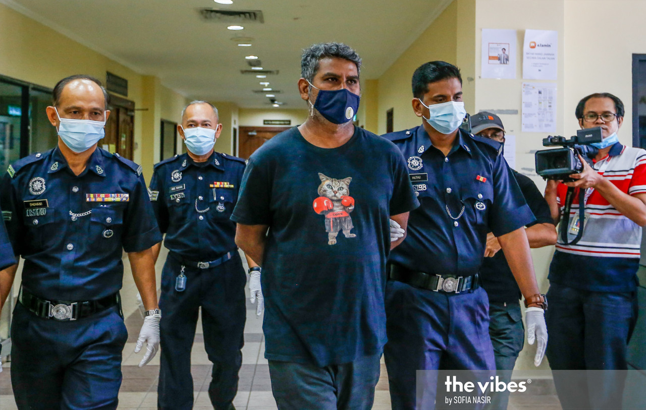 K. Haridas, 40, pleaded not guilty at the sessions court in George Town today. – SOFIA NASIR/The Vibes pic, February 9, 2021 
