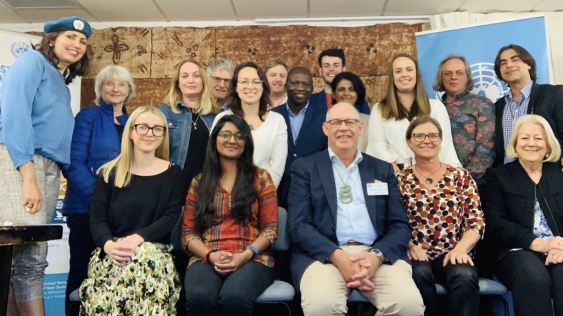 Gayathri Paranisamy (seated, second from left) with her UNANZ team members. – The Vibes pic, March 7, 2021