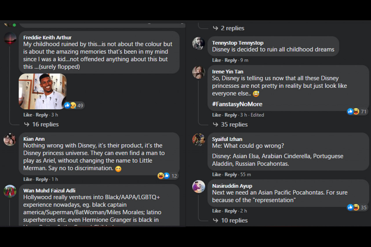 Some of the many comments made about the upcoming movie, which will be a musical fantasy film directed by Rob Marshall. – GSC Facebook pic, June 24, 2021