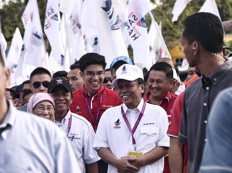 Datuk Seri Mohd Shafie Apdal with Pakatan Harapan leaders on nomination day for the Kimanis by-election on January 4 last year. – Shafie Apdal Facebook pic, September 19, 2021