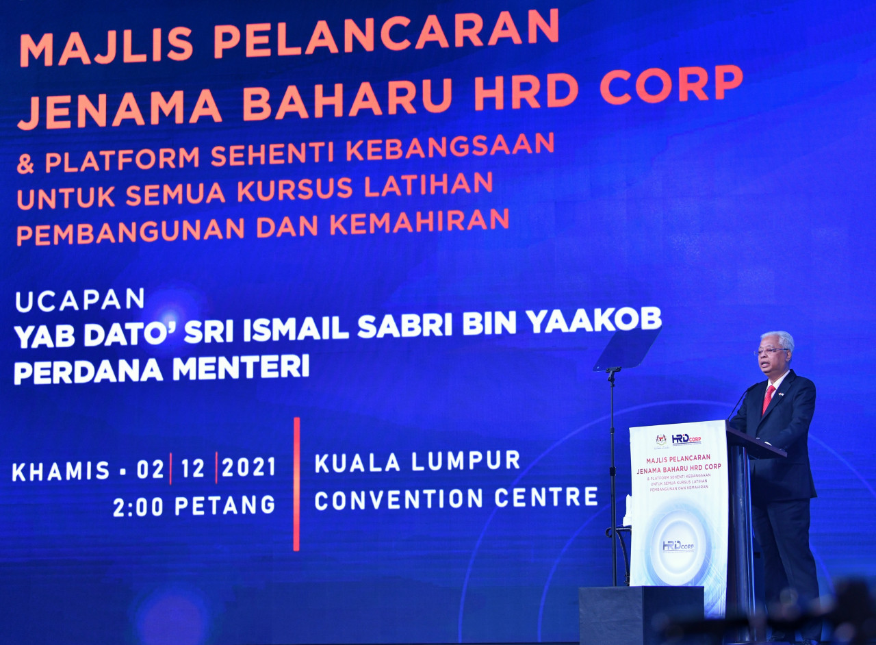 Datuk Seri Ismail Sabri Yaakob says that the Human Resource Development Corporation will further expand the scope of the Human Resources Development Fund, which has been at the forefront of developing Malaysia's high-skilled and knowledge-based workforce over the last three decades. – HRD Corp pic, December 3, 2021