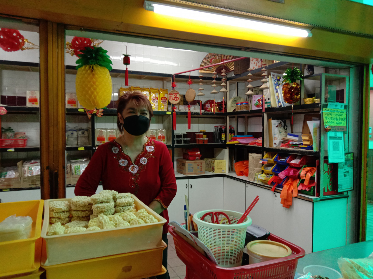Madam Yap, 56, says her wares have seen a slight rise in price, albeit nothing as volatile as those trading in daily goods. – QISTINA NADIA DZULQARNAIN/The Vibes pic, February 9, 2022