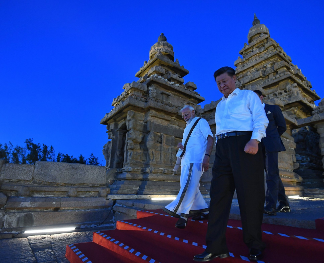India’s Mamallapuram temple complex of the 8th century AD is known to have had connections with ancient China. Chinese President Xi Jinping (right) was hosted there by Narendra Modi (left) in 2019. – Ministry of External Affairs, Government of India Facebook pic, May 26, 2022