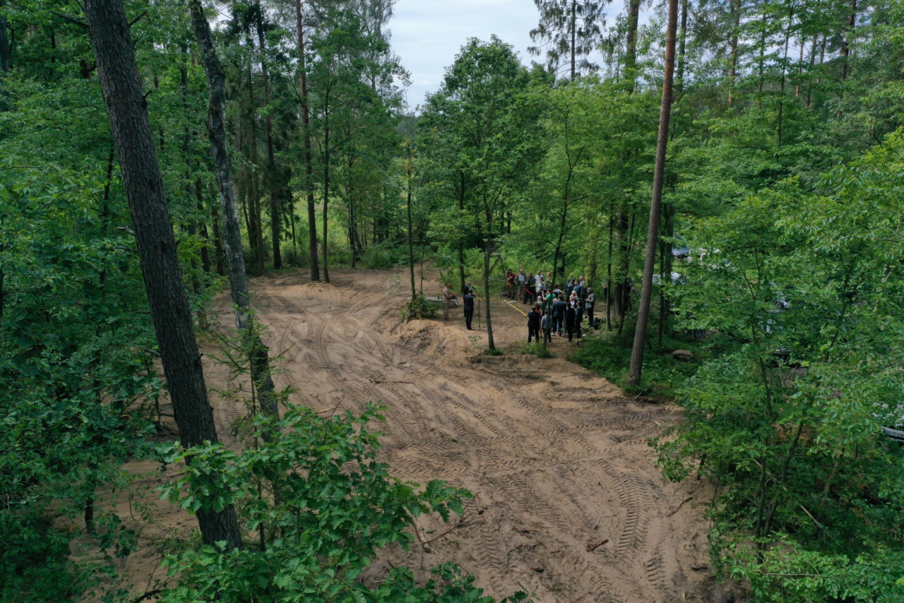 A aerial view of the Bialucki Forest near Ilowo, the site where the mass grave of about 8,000 Nazi victims from the nearby Soldau concentration camp in Dzialdowo was unearthed at the beginning of July this year. – AFP pic, July 14, 2022