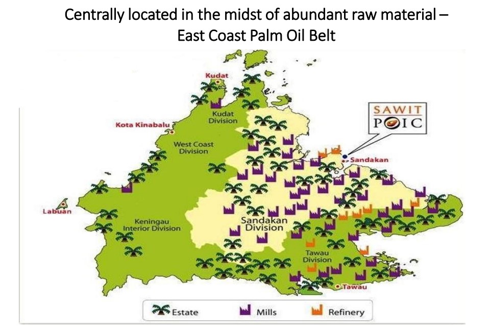 Sandakan Palm Oil Industrial Cluster is located strategically in the middle of the Sabah East Coast Palm Oil Belt – Sawit POIC report pic, September 30, 2022
