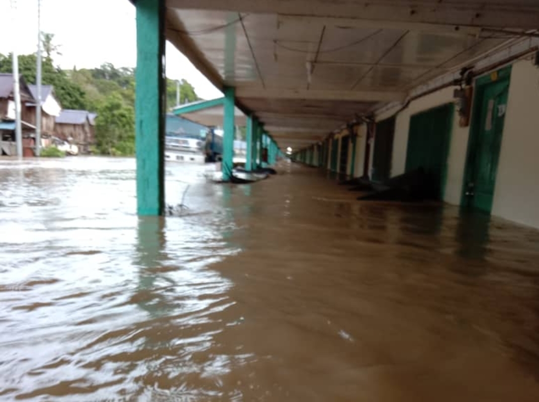 The exterior of the flooded Long Bemang longhouse in Baram district, northern Sarawak. Native activist Willie Kajan says the flooding in the region is likely to get worse. – Pic courtesy of Willie Kajan, October 13, 2022