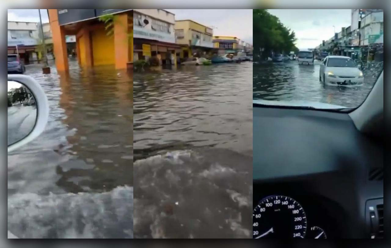 Cars make their way through inundated streets as water levels rose dramatically in parts of Klang. – @anony_mous000000000 Instagram pic, November 9, 2022 