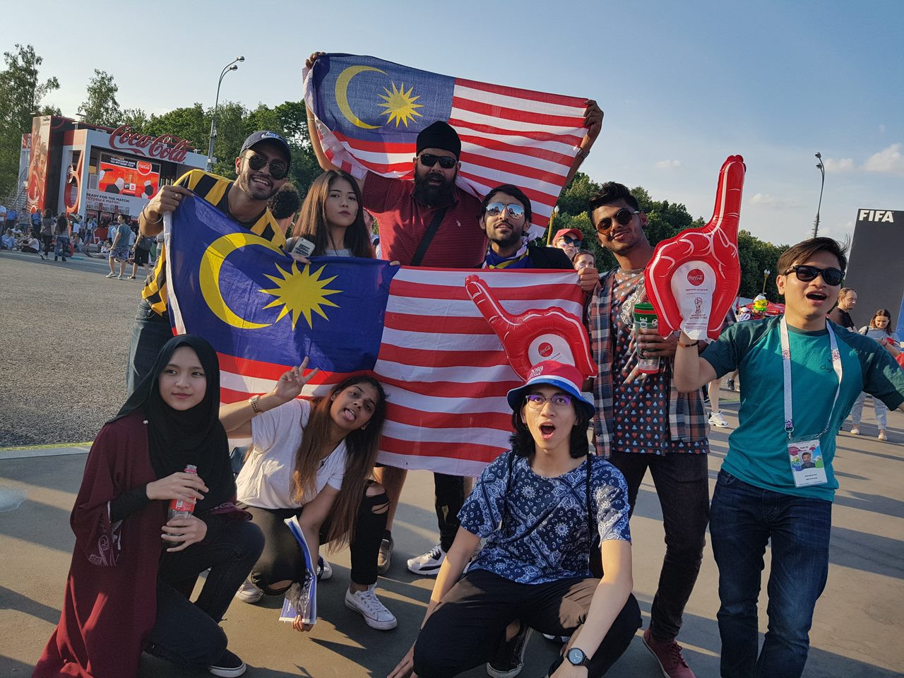 Jagjit and fellow Malaysian students during the 2018 World Cup in Russia – Pic courtesy of Jagjit Singh, December 17, 2022