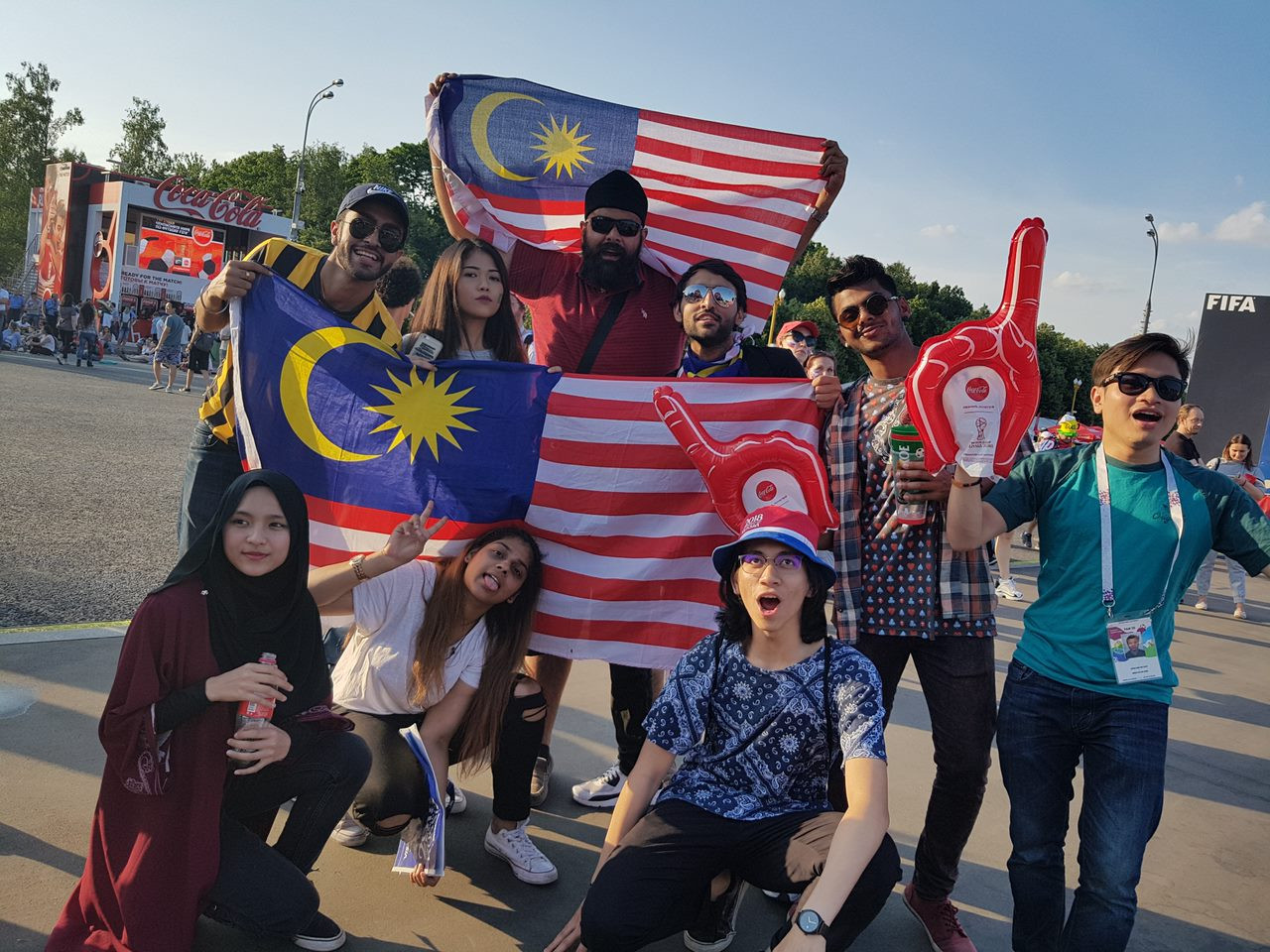 Jagjit and fellow Malaysian students during the 2018 World Cup in Russia – Pic courtesy of Jagjit Singh, December 17, 2022