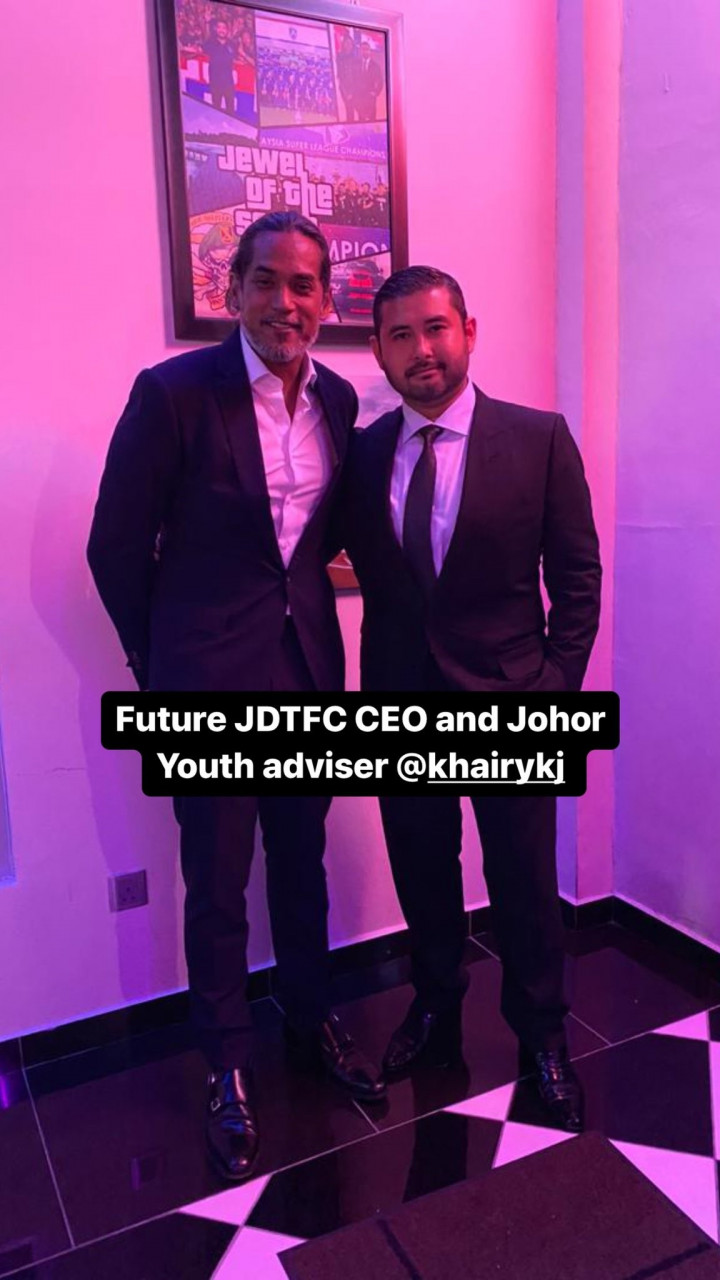 In an Instagram story posted today, Johor Crown Prince Tunku Ismail Sultan Ibrahim (right) hints that Khairy Jamaluddin may be stepping into new roles in Johor after being sacked from Umno. – Screen grab pic, January 28, 2023