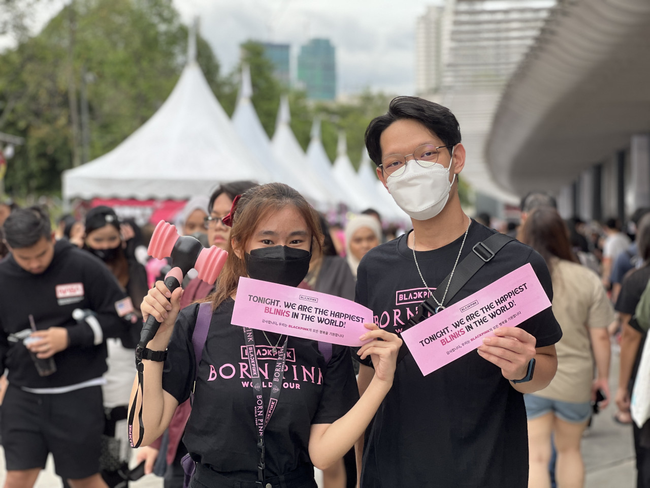 Blackpink fan Man Ee (left) says she does not need a reason to support the K-pop group. – ADAM AYZZAT/The Vibes pic, March 4, 2023