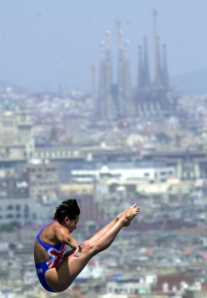 Karen Velthuis making a dive at the Barcelona World Championships in 2003. She has represented Great Britain at the Sydney 2000 Olympics, two world championships, four European championships, and two Commonwealth games. – Pic courtesy of Karen Velthuis, March 7, 2023