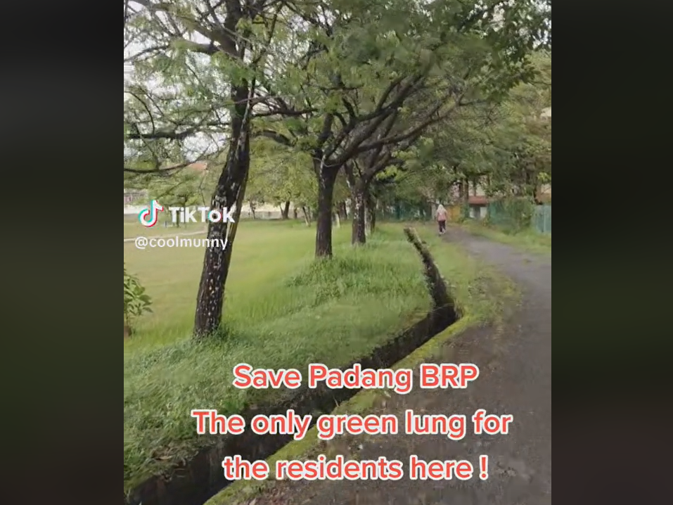 A screenshot from a video posted by Munis Muniandy on his TikTok account (@coolmunny) on the plans to save the field, which serves as a green lung to the community of 24,000 residents. – Screengrab pic, May 11, 2023