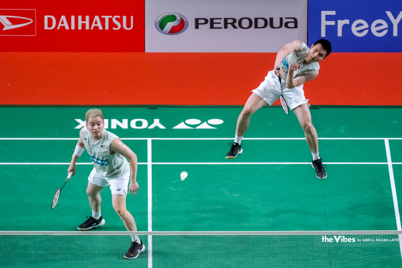 The second set was a close affair, but it was unfortunate for Aaron Chia-Soh Wooi Yik as they could not catch up. – ABDUL RAZAK LATIF/The Vibes pic, May 26, 2023