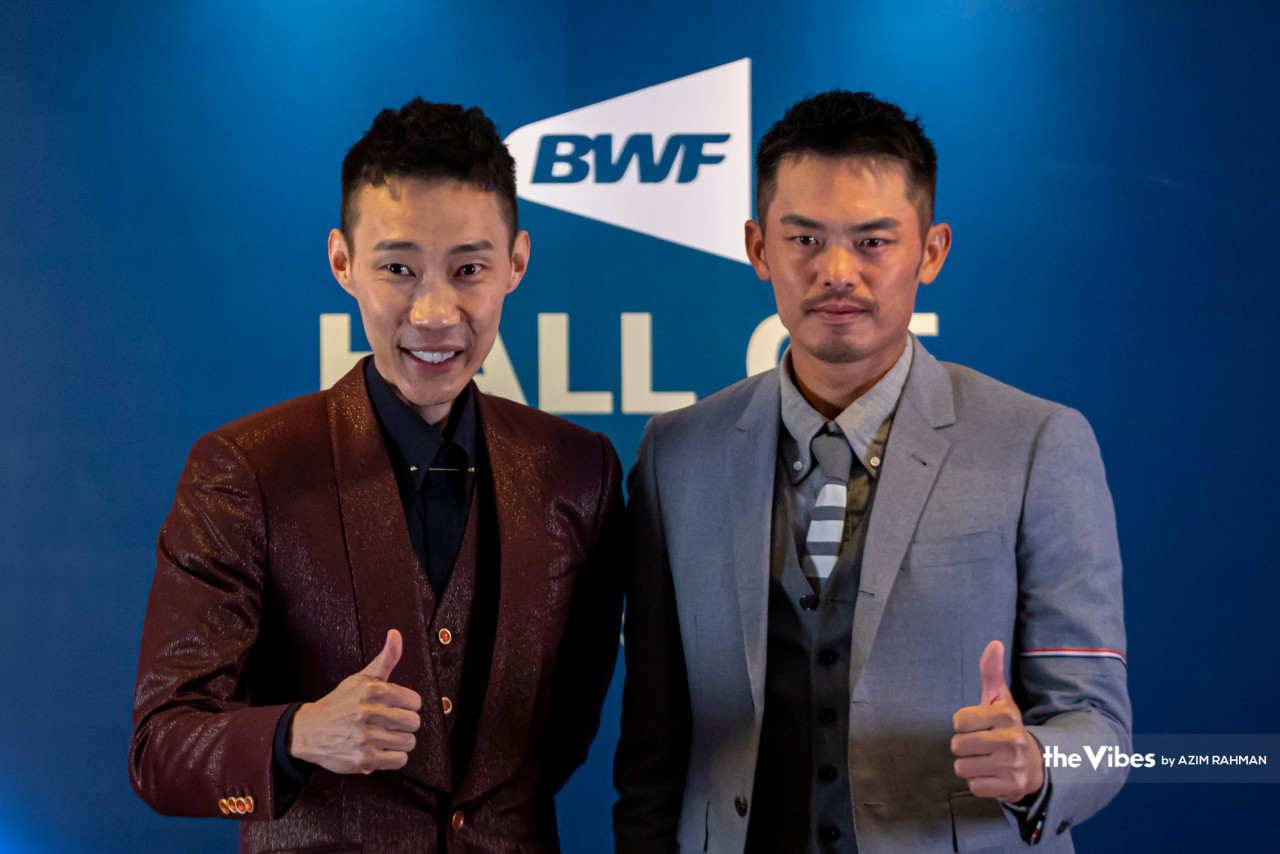 Lee Chong Wei (left) says that his rivalry with Lin Dan (right) had encouraged them to bring out their best against each other. – AZIM RAHMAN/The Vibes pic, May 26, 2023